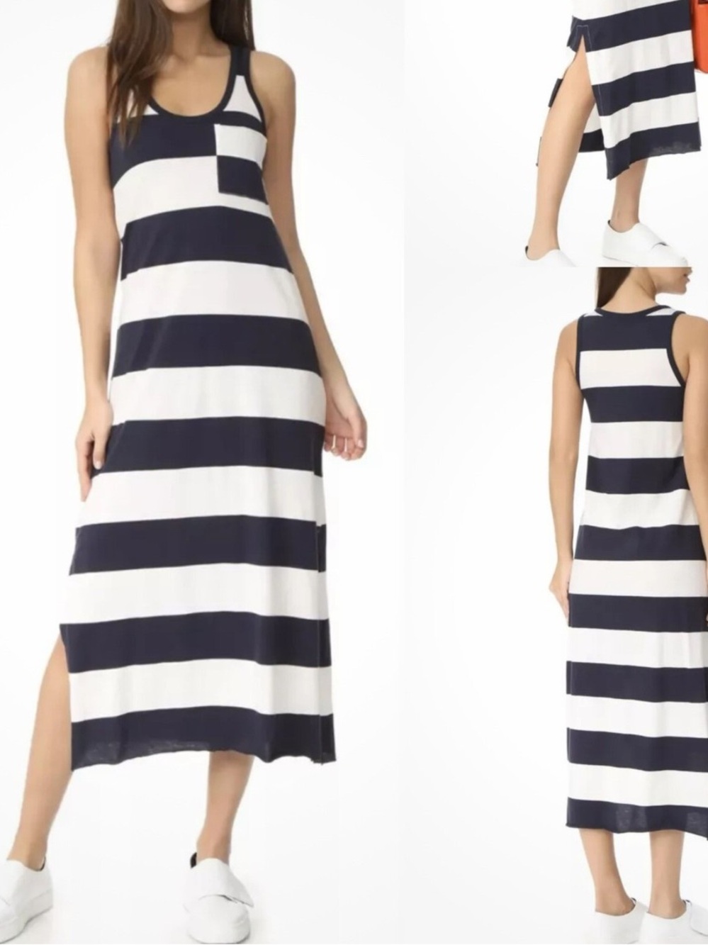 Mod Ref Striped Cotton Midi Dress
